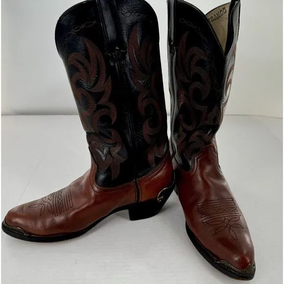 Men's Durango Boots DB46 Western Cowboy Carvello Brown Black Size 8 D