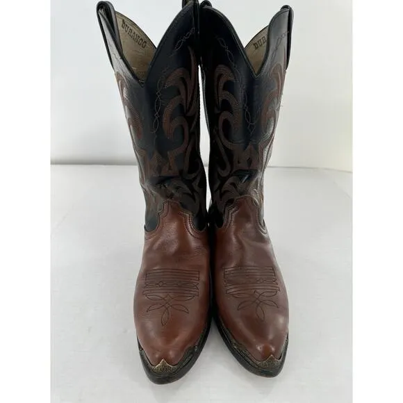 Men's Durango Boots DB46 Western Cowboy Carvello Brown Black Size 8 D