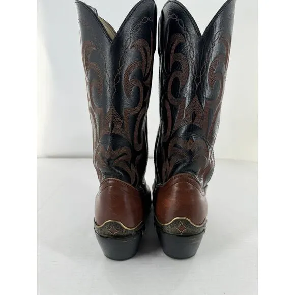 Men's Durango Boots DB46 Western Cowboy Carvello Brown Black Size 8 D