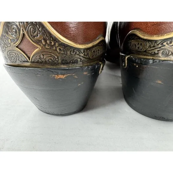 Men's Durango Boots DB46 Western Cowboy Carvello Brown Black Size 8 D