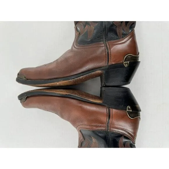 Men's Durango Boots DB46 Western Cowboy Carvello Brown Black Size 8 D