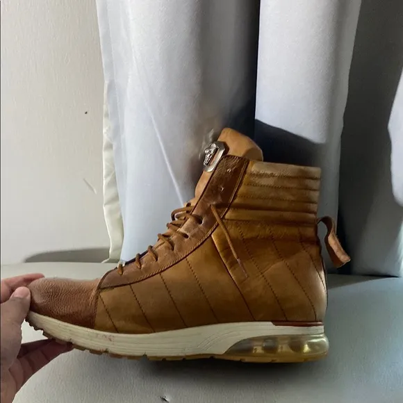 Mens Exotic Skin Hightop Sneaker Shoes Belvedere