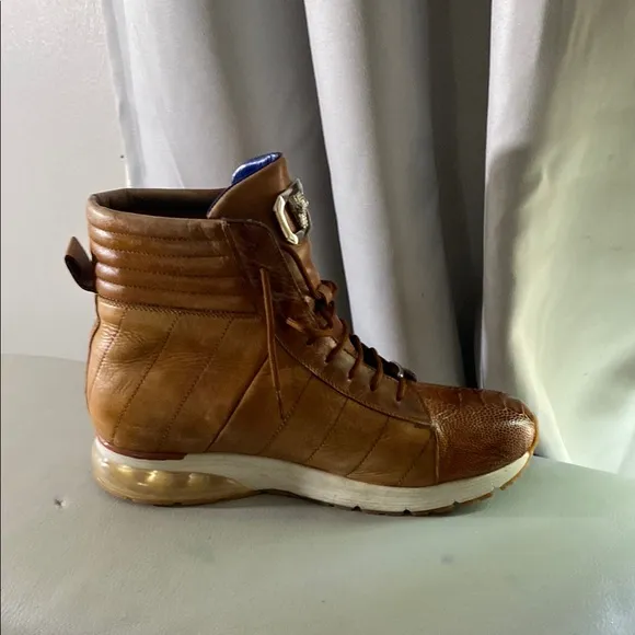 Mens Exotic Skin Hightop Sneaker Shoes Belvedere