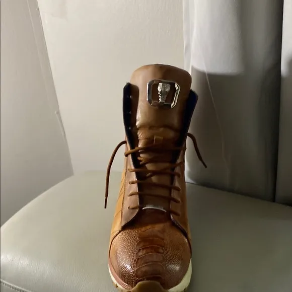 Mens Exotic Skin Hightop Sneaker Shoes Belvedere