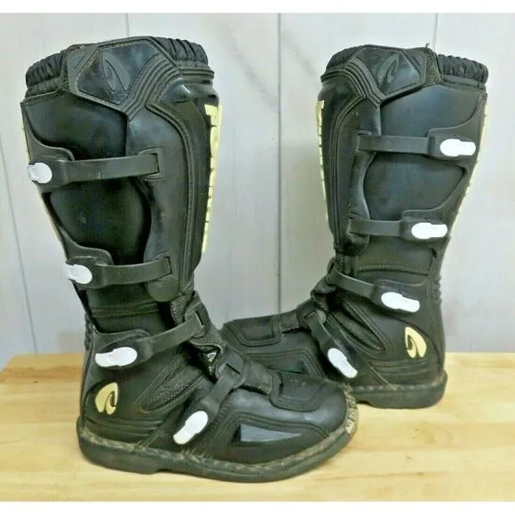 Mens‎ FORMA Motorcycle MX Black White Racing Boots Size 8 EUR 41