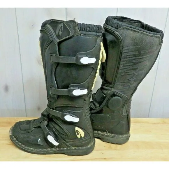 Mens‎ FORMA Motorcycle MX Black White Racing Boots Size 8 EUR 41