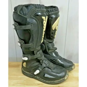 Mens‎ FORMA Motorcycle MX Black White Racing Boots Size 8 EUR 41