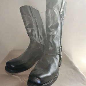 Mens Harley Davidson Quentin Skull Black Leather Boots