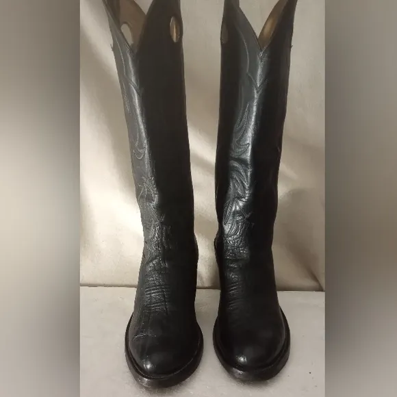 Men's Justin Leather western cowboy boots Size 8: D- Style 0174.