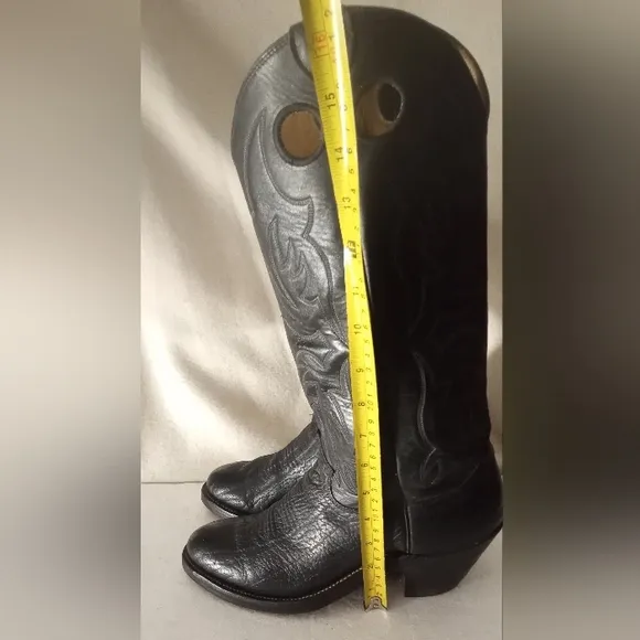 Men's Justin Leather western cowboy boots Size 8: D- Style 0174.