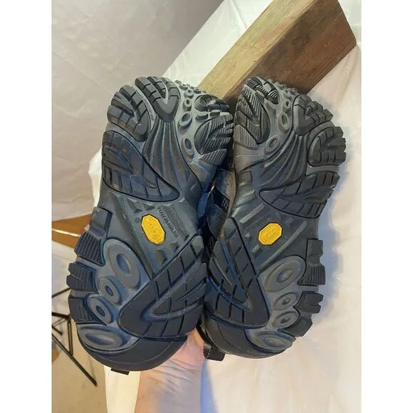 Men's Merrell Moab 2 J06031 Gray‎ Hiking Lace Up Shoes- Size 9.5-Excellent Cond.