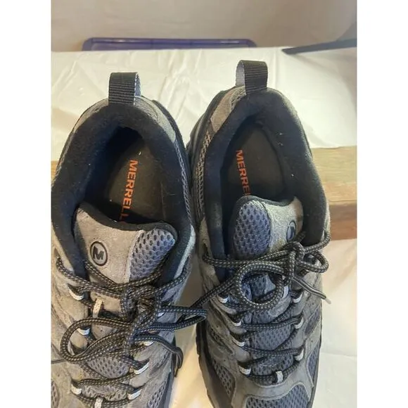 Men's Merrell Moab 2 J06031 Gray‎ Hiking Lace Up Shoes- Size 9.5-Excellent Cond.