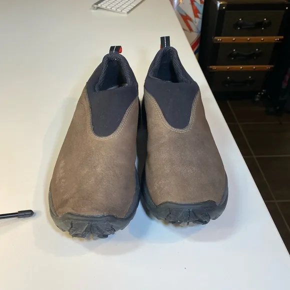 Men's Merrell Orbit Moc Gunsmoke Shoes Hiking Trail Suede Size 10.5