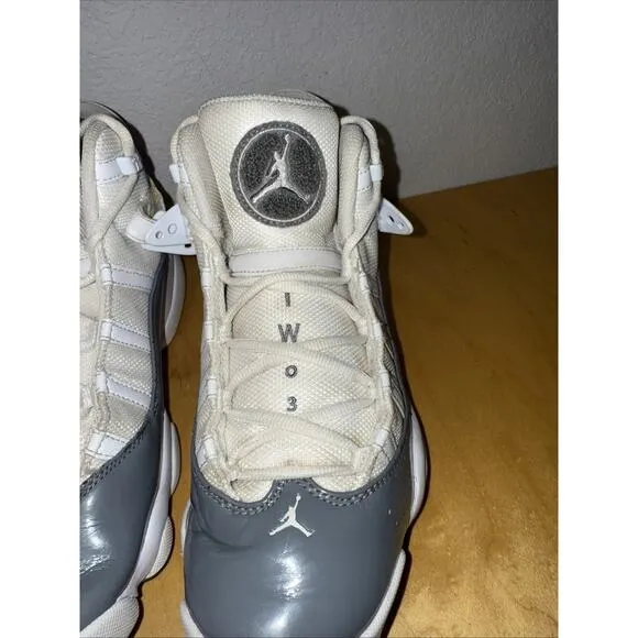 Men’s Nike Size 7.5 Jordan 6 Rings White Cool Grey 322992-121