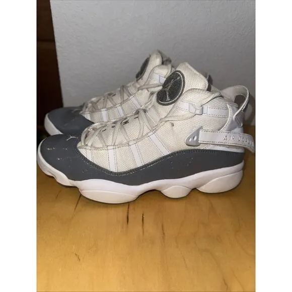 Men’s Nike Size 7.5 Jordan 6 Rings White Cool Grey 322992-121