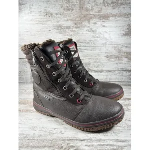 Men's Pajar Trooper 2.0 Brown Leather Waterproof Winter Boots Sz 10.5