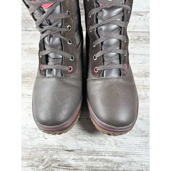 Men's Pajar Trooper 2.0 Brown Leather Waterproof Winter Boots Sz 10.5