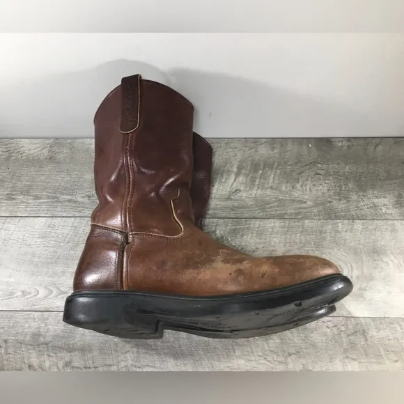 Mens Red Wing Pecos 1132 SuperSole Leather Soft Toe Pull On Motorcycle Boots 10