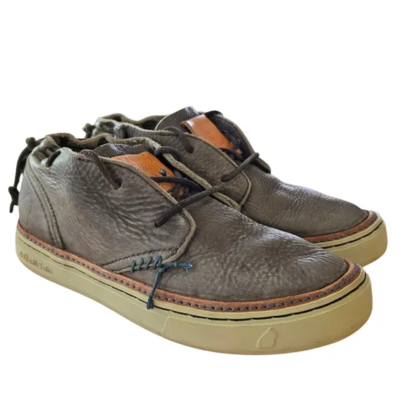 Mens Satorisan Gray Leather Chukka Ankle Boots - Size EU 41, UK 7.5, US 8.5