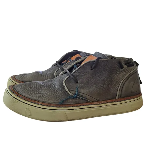 Mens Satorisan Gray Leather Chukka Ankle Boots - Size EU 41, UK 7.5, US 8.5