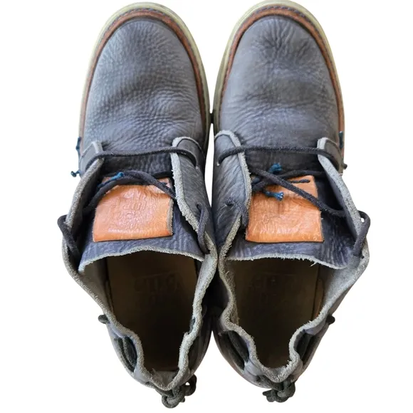 Mens Satorisan Gray Leather Chukka Ankle Boots - Size EU 41, UK 7.5, US 8.5