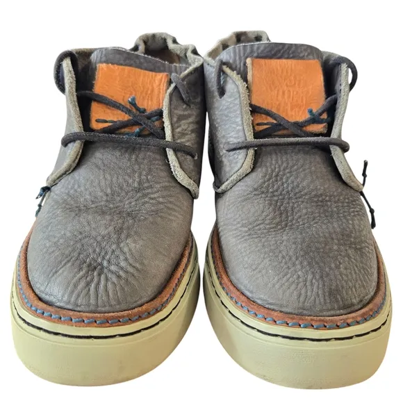 Mens Satorisan Gray Leather Chukka Ankle Boots - Size EU 41, UK 7.5, US 8.5