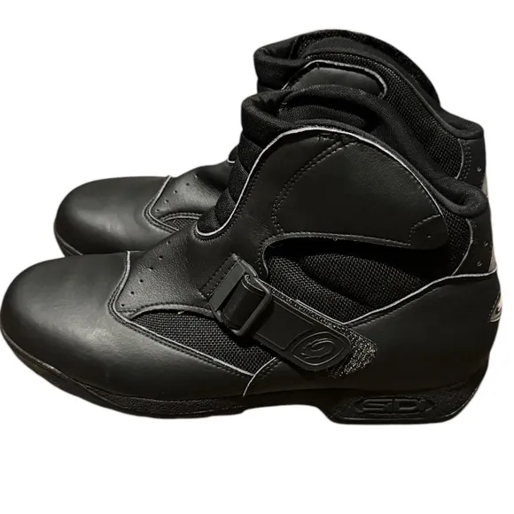 Mens Sidi Mid Performer Black Motorcycle Boots Size 45 NO INSOLES