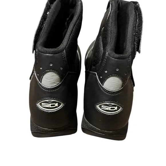 Mens Sidi Mid Performer Black Motorcycle Boots Size 45 NO INSOLES