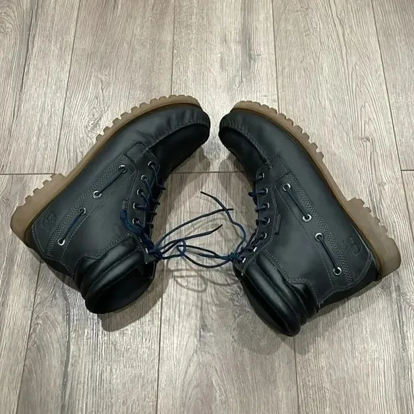 Men's Timberland 7 Eye Chukka Green Leather LaceUp Ankle Boots-9M