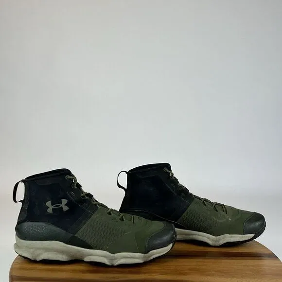 Mens Under Armour UA SpeedFit Olive Green Athletic Hiking Boots Shoes Size 8.5 D
