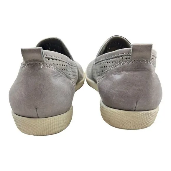 Mephisto Air Relax Men's Slip-On Perforated Casual Shoes Grey White Size 8.5