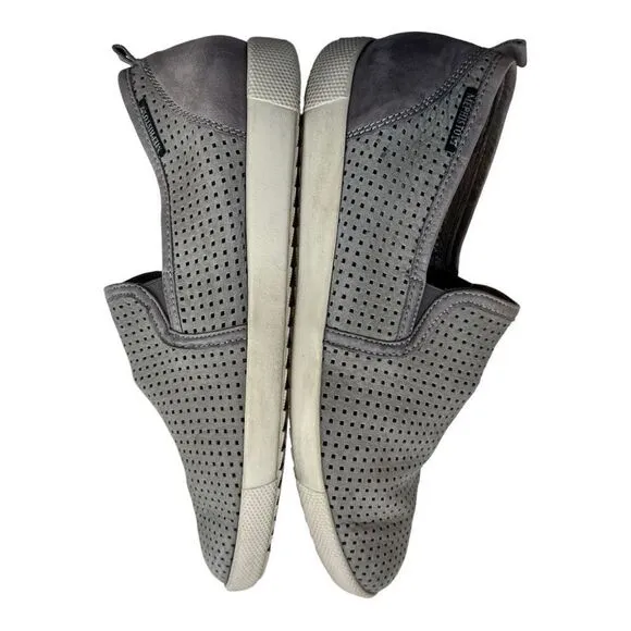 Mephisto Air Relax Men's Slip-On Perforated Casual Shoes Grey White Size 8.5