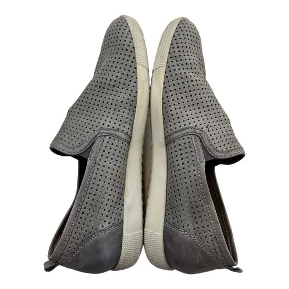 Mephisto Air Relax Men's Slip-On Perforated Casual Shoes Grey White Size 8.5