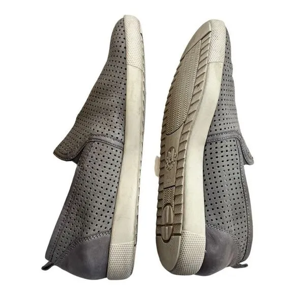 Mephisto Air Relax Men's Slip-On Perforated Casual Shoes Grey White Size 8.5