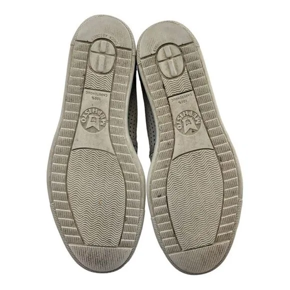 Mephisto Air Relax Men's Slip-On Perforated Casual Shoes Grey White Size 8.5