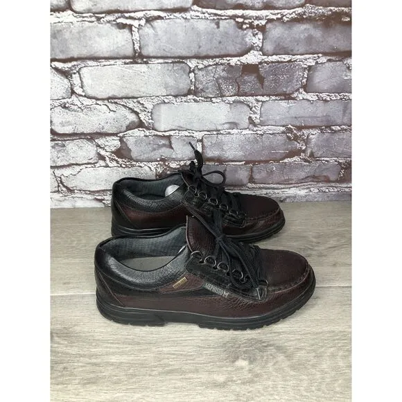 Mephisto Gore-Tex Air-Relax Slacker Black Leather Hiking Shoes Women Sz 8M US/39