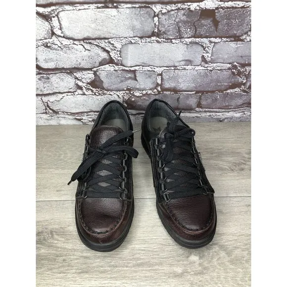 Mephisto Gore-Tex Air-Relax Slacker Black Leather Hiking Shoes Women Sz 8M US/39