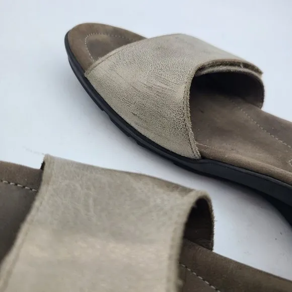 Mephisto Women sandals Shoes pewter metallic Leather adjustable straps  8.5.9 39