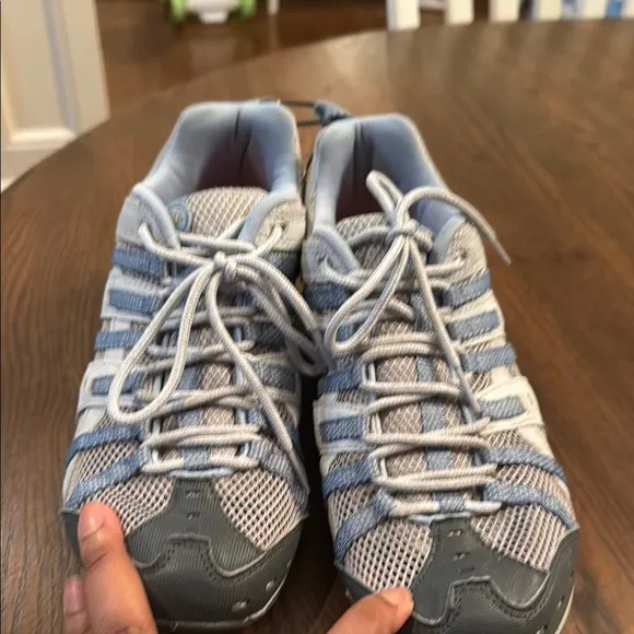 Merrell ash Blue Eaven Gray and Blue Hiking Shoes. Size 9.5