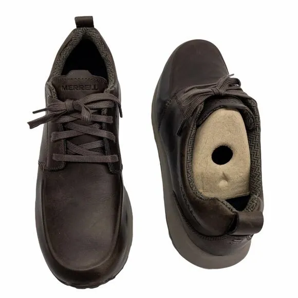 Merrell  Ashford Leather Lace Up Walking Shoes Sneakers 9 Men's Brown