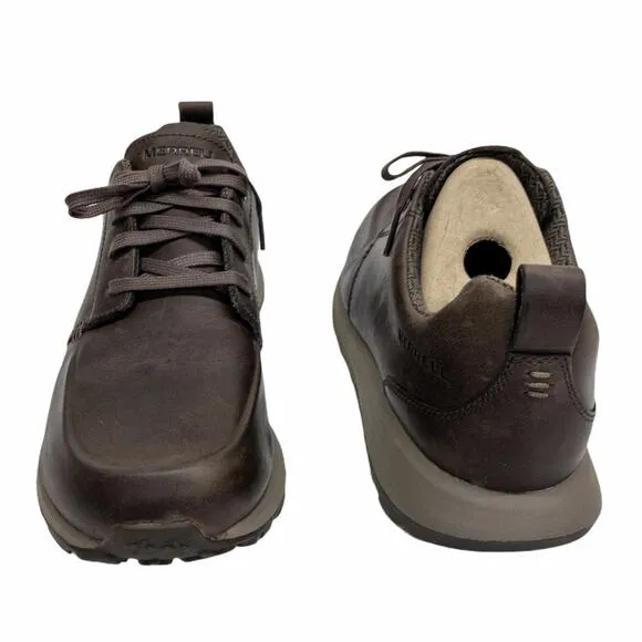Merrell  Ashford Leather Lace Up Walking Shoes Sneakers 9 Men's Brown