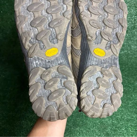 Merrell Chameleon 7 Stretch Boulder Men's Size 12 Brown Leather Hiking Shoes