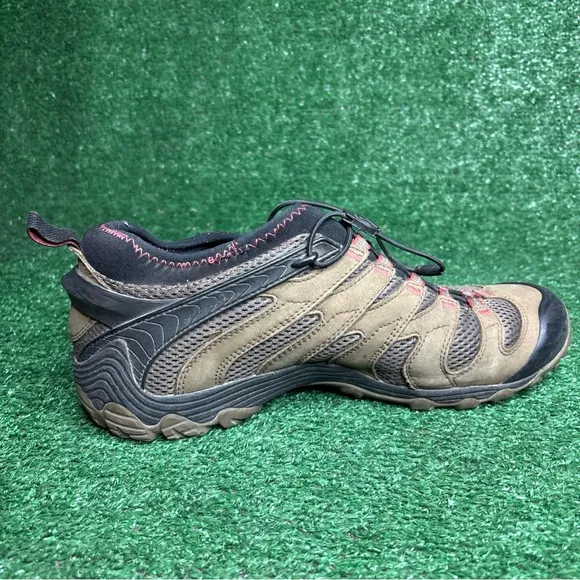 Merrell Chameleon 7 Stretch Boulder Men's Size 12 Brown Leather Hiking Shoes