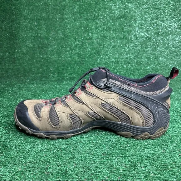 Merrell Chameleon 7 Stretch Boulder Men's Size 12 Brown Leather Hiking Shoes