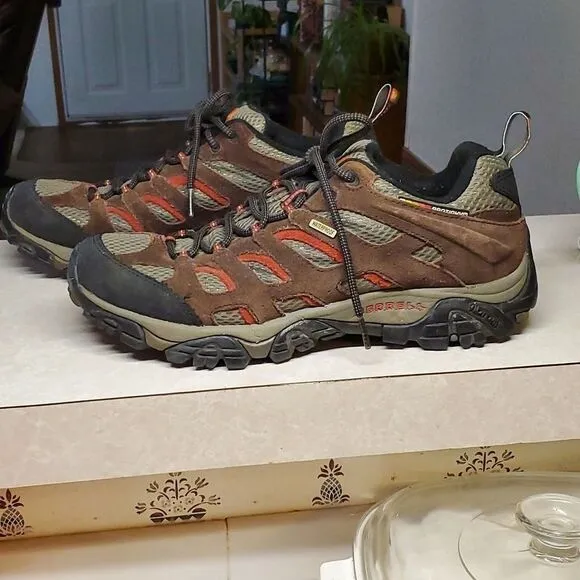 Merrell Mens 9.5 Continuum Espresso Hiking Shoes Vibram Soles Waterproof