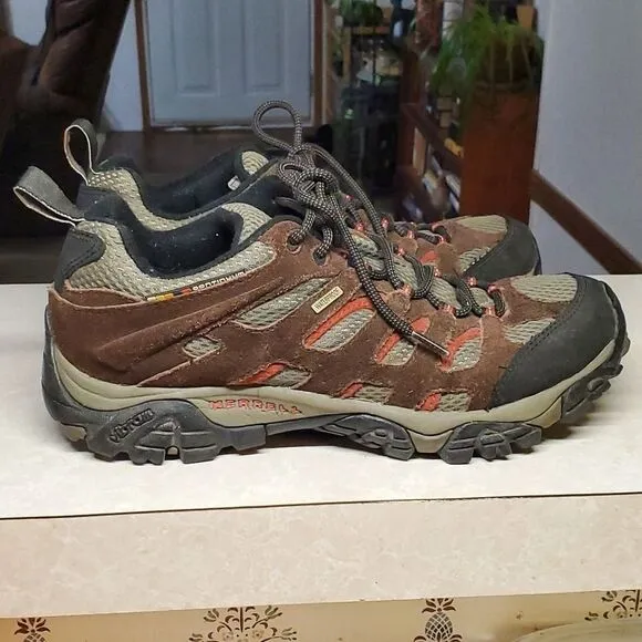 Merrell Mens 9.5 Continuum Espresso Hiking Shoes Vibram Soles Waterproof