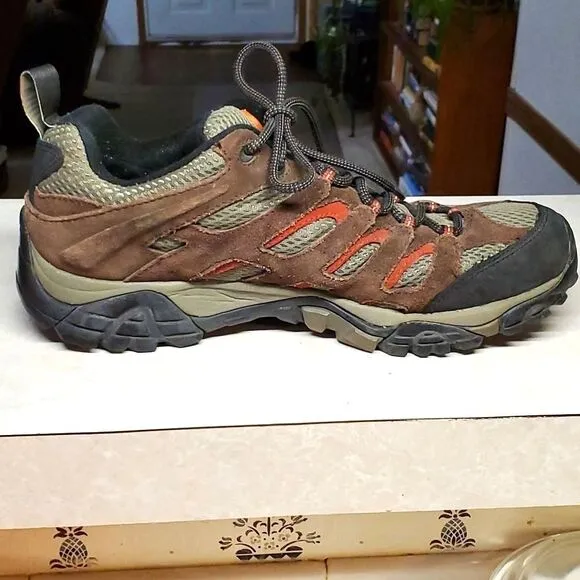 Merrell Mens 9.5 Continuum Espresso Hiking Shoes Vibram Soles Waterproof