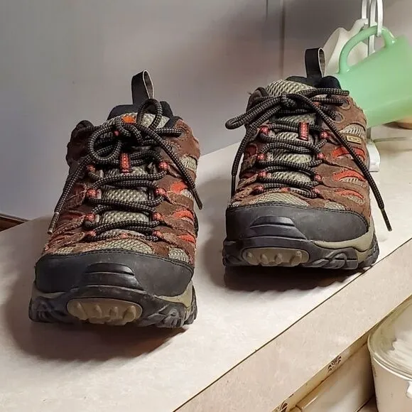 Merrell Mens 9.5 Continuum Espresso Hiking Shoes Vibram Soles Waterproof