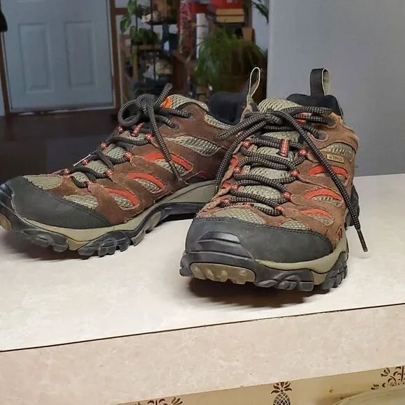 Merrell Mens 9.5 Continuum Espresso Hiking Shoes Vibram Soles Waterproof