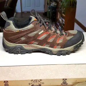 Merrell Mens 9.5 Continuum Espresso Hiking Shoes Vibram Soles Waterproof